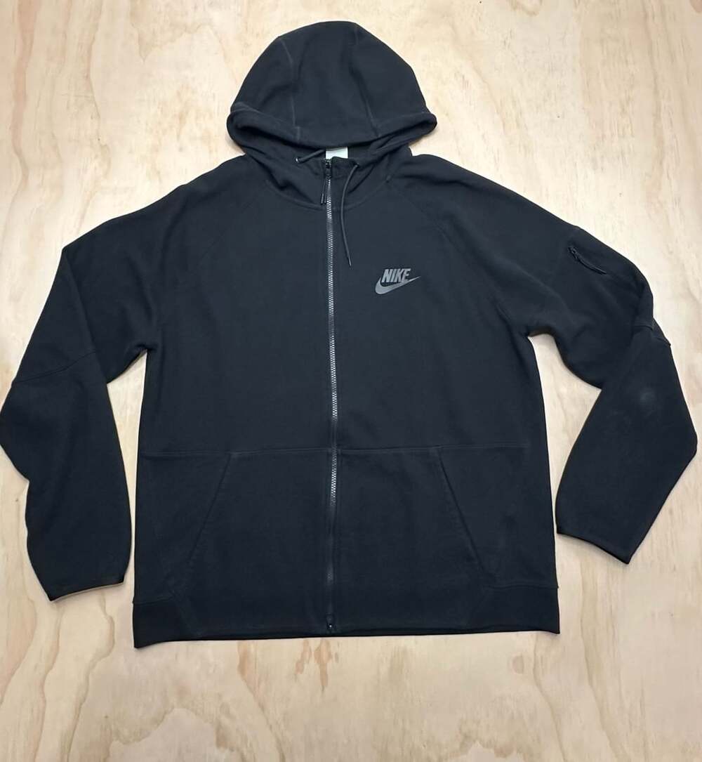 Nike Tech Fleece Full Zip Hoodie Black Men's Size XL